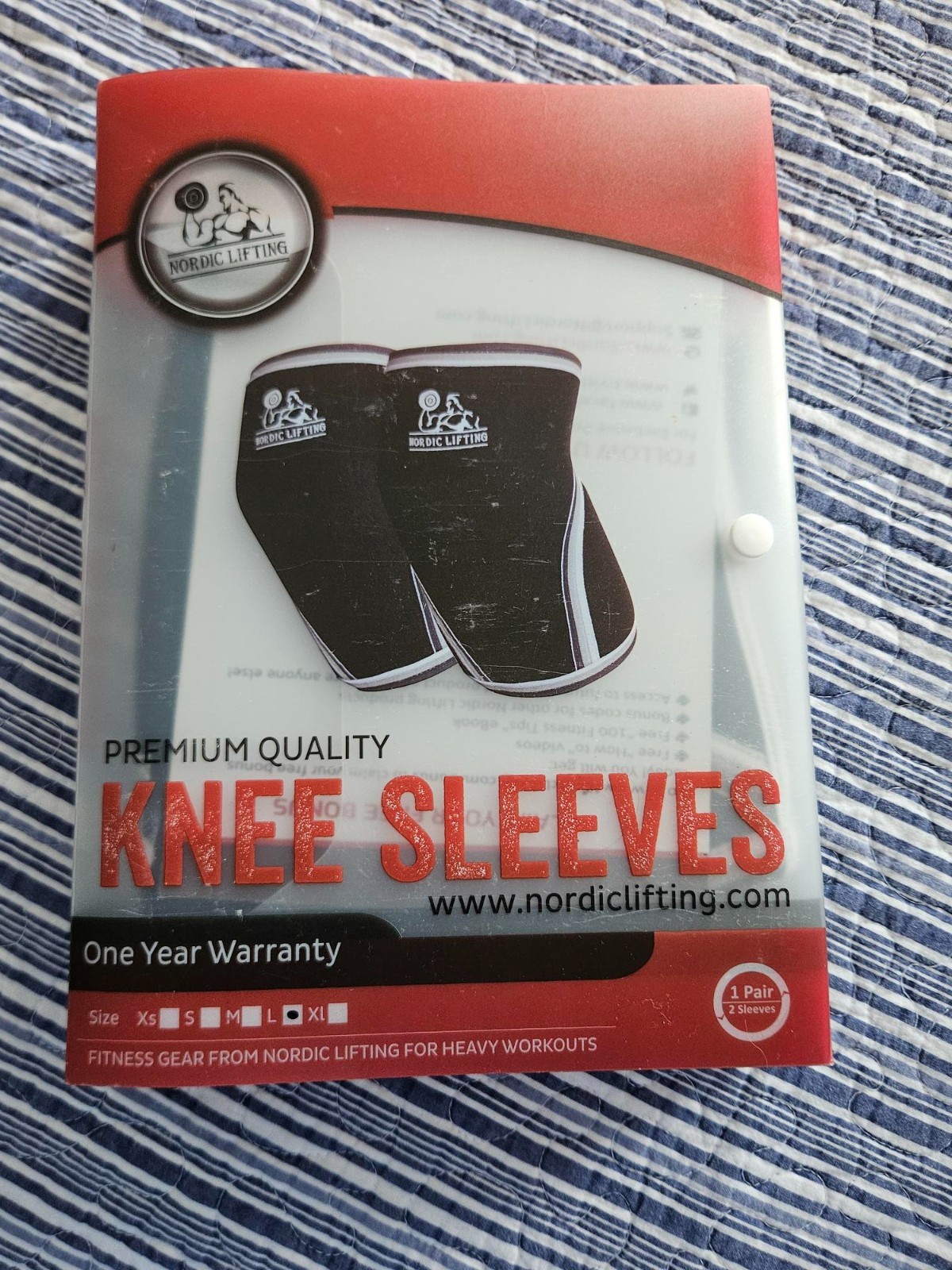 Nordic Lifting Knee Sleeves Pair of 2 Camo Grey X-Large Cross Fit Weightlift NIP