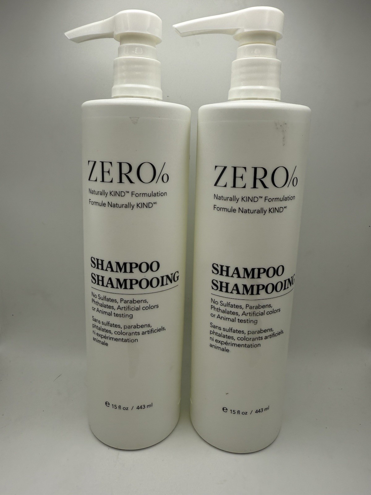 2 Bottles Zero% by Gilchrist & Soames SHAMPOO 15oz In Each, Hilton Exclusive