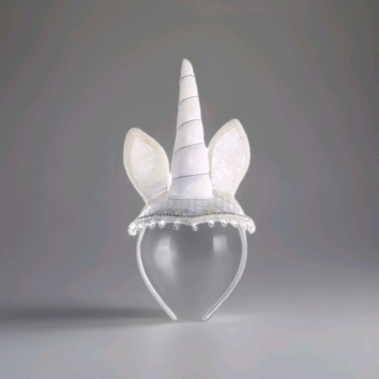 Amscan White Unicorn Headband for Teens and Adults  One Size 6  X 6 1/4 Lot Of 2
