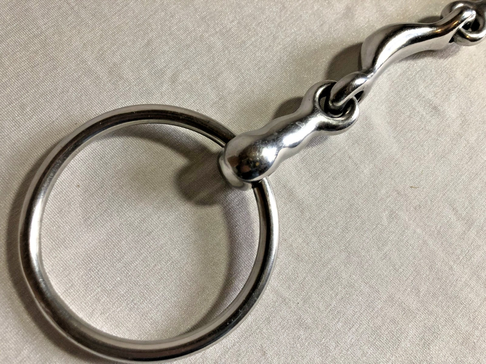 Toklat Loose Ring Quarter Moon Snaffle Bit 5" Half Moon