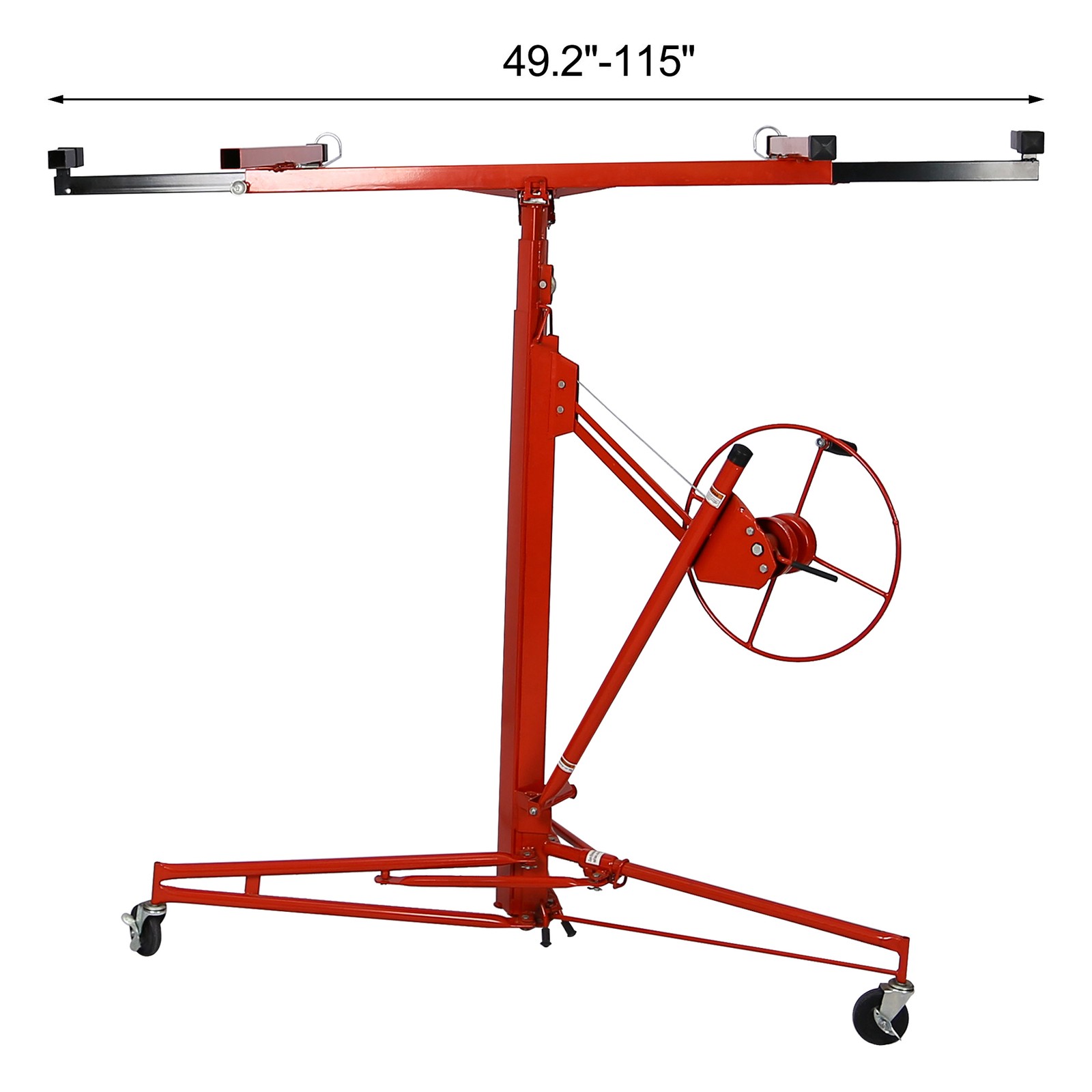 16FT Drywall Lifter Panel Hoist Jack Rolling Caster Construction Lockable 150lbs