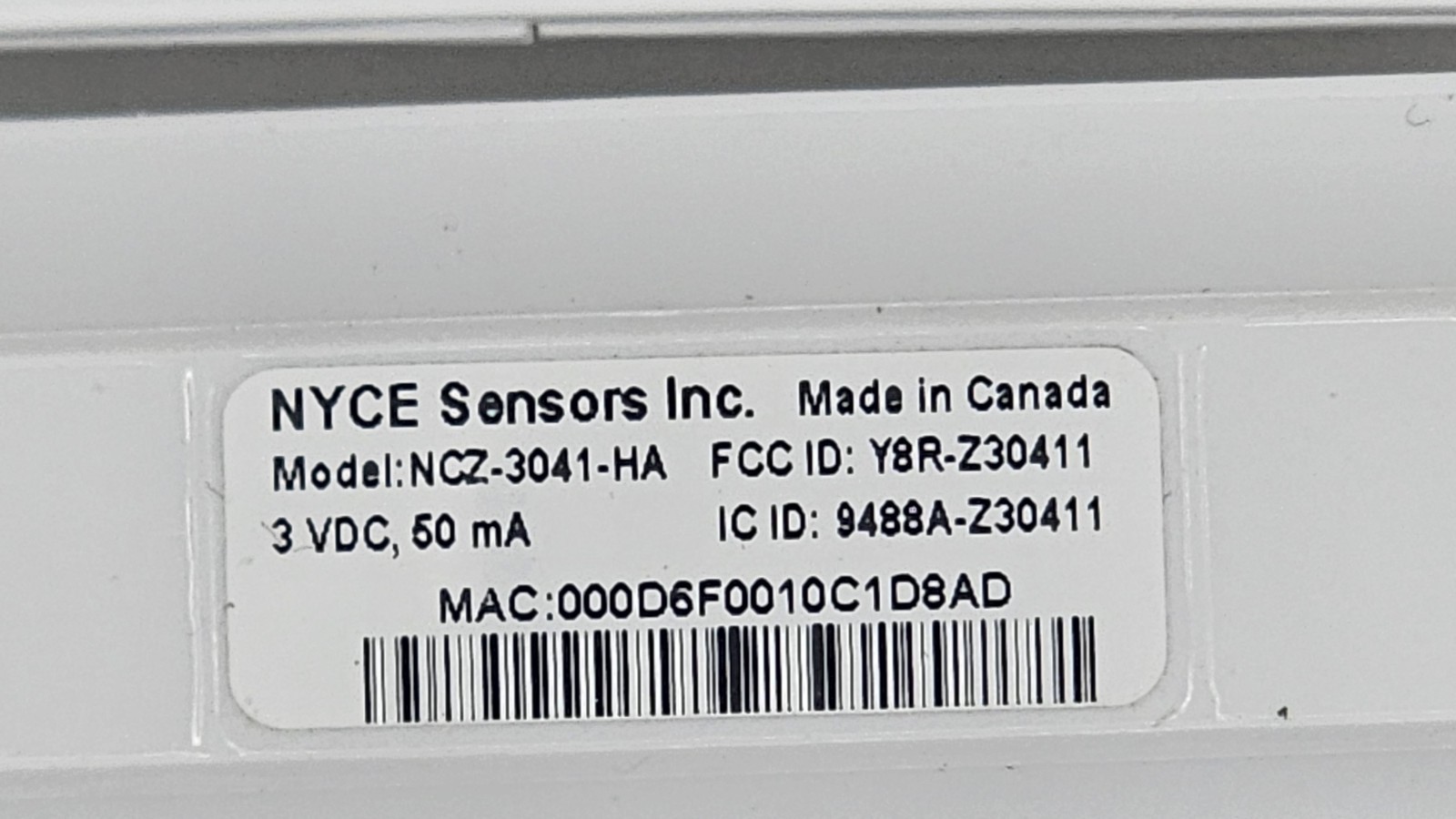 (1) NYCE NCZ-3041-HA ZigBee Wall Mounted Motion Sensor Smart Home open box!!