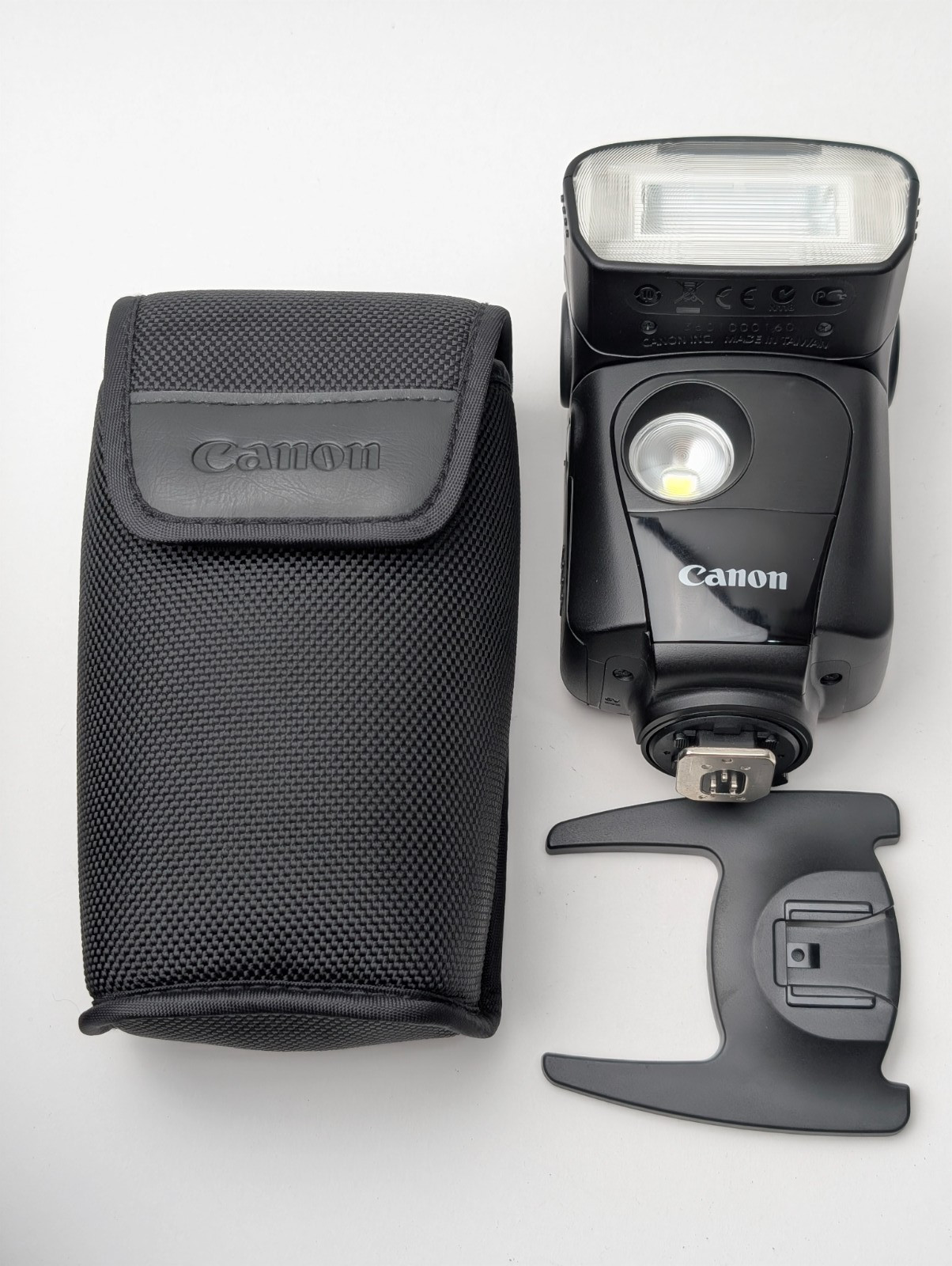 Canon Speedlite 320EX Flash w/ Case & Stand for EOS Cameras Tested Working