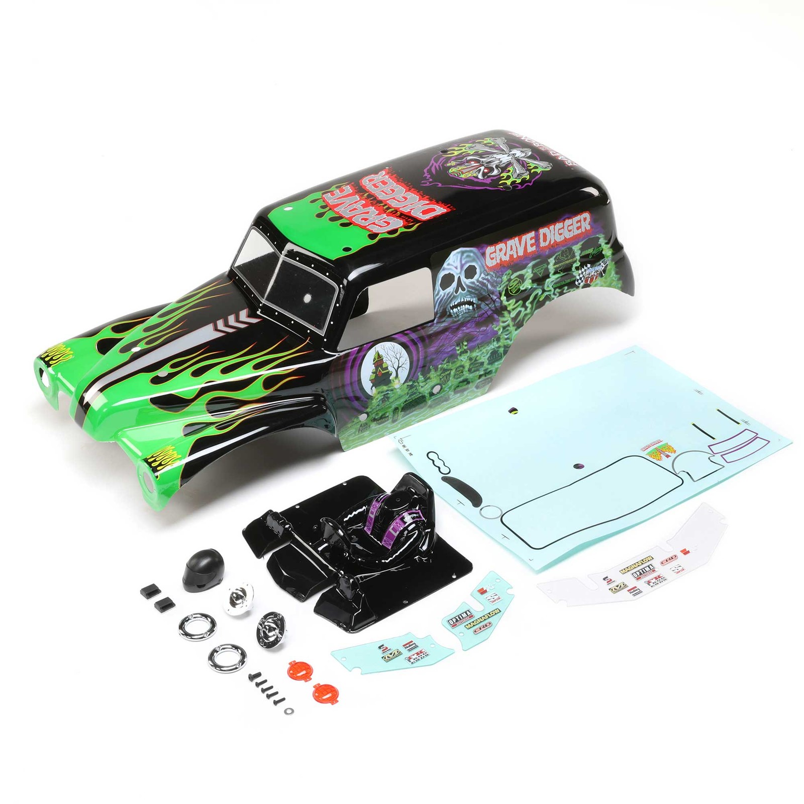 Losi Body Set Painted Grave Digger LMT LOS240013 Car/Truck  Bodies wings &