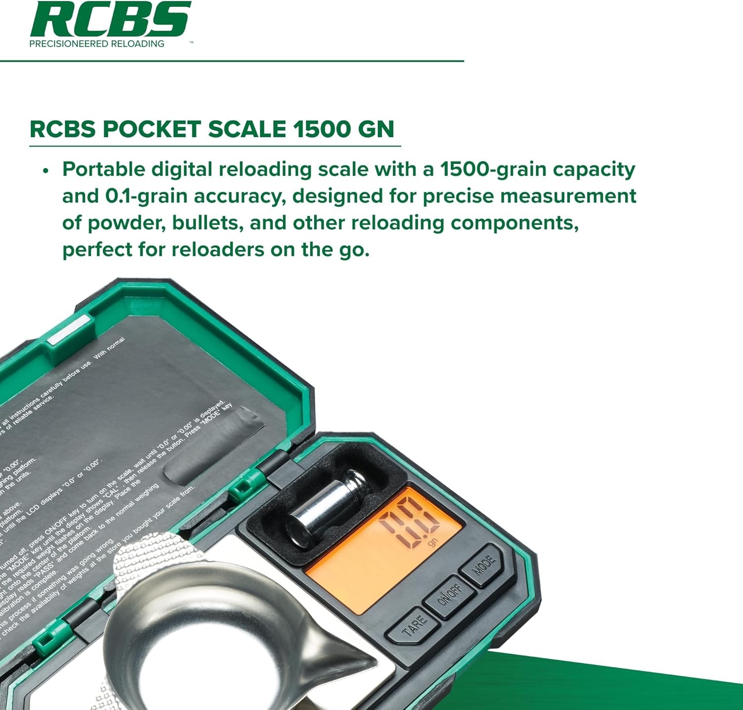 RCBS 1500 Grain Pocket Scale_98914, Green