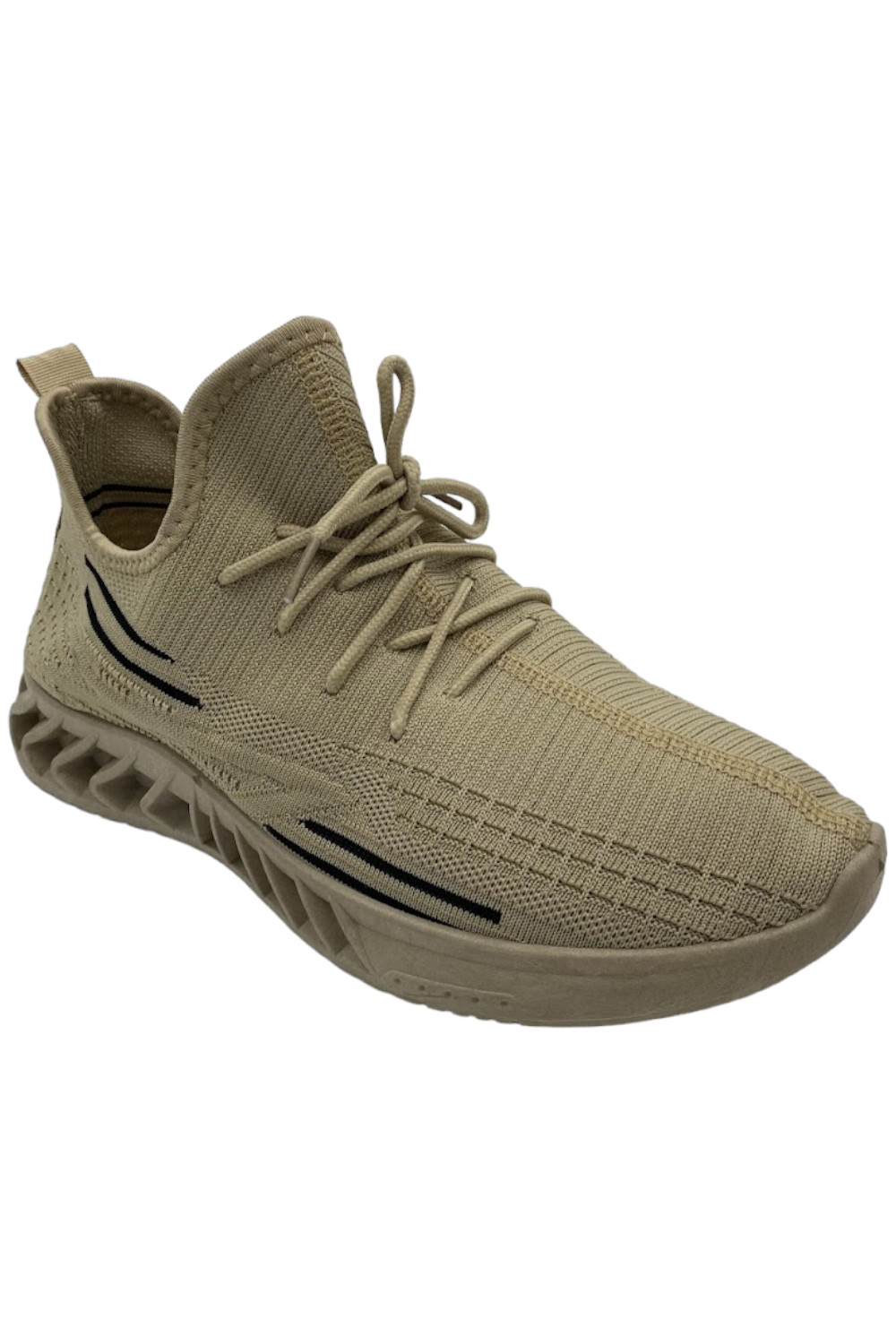 Akademiks Men's Fit 2.0 Knit Jogger Sneakers Beige
