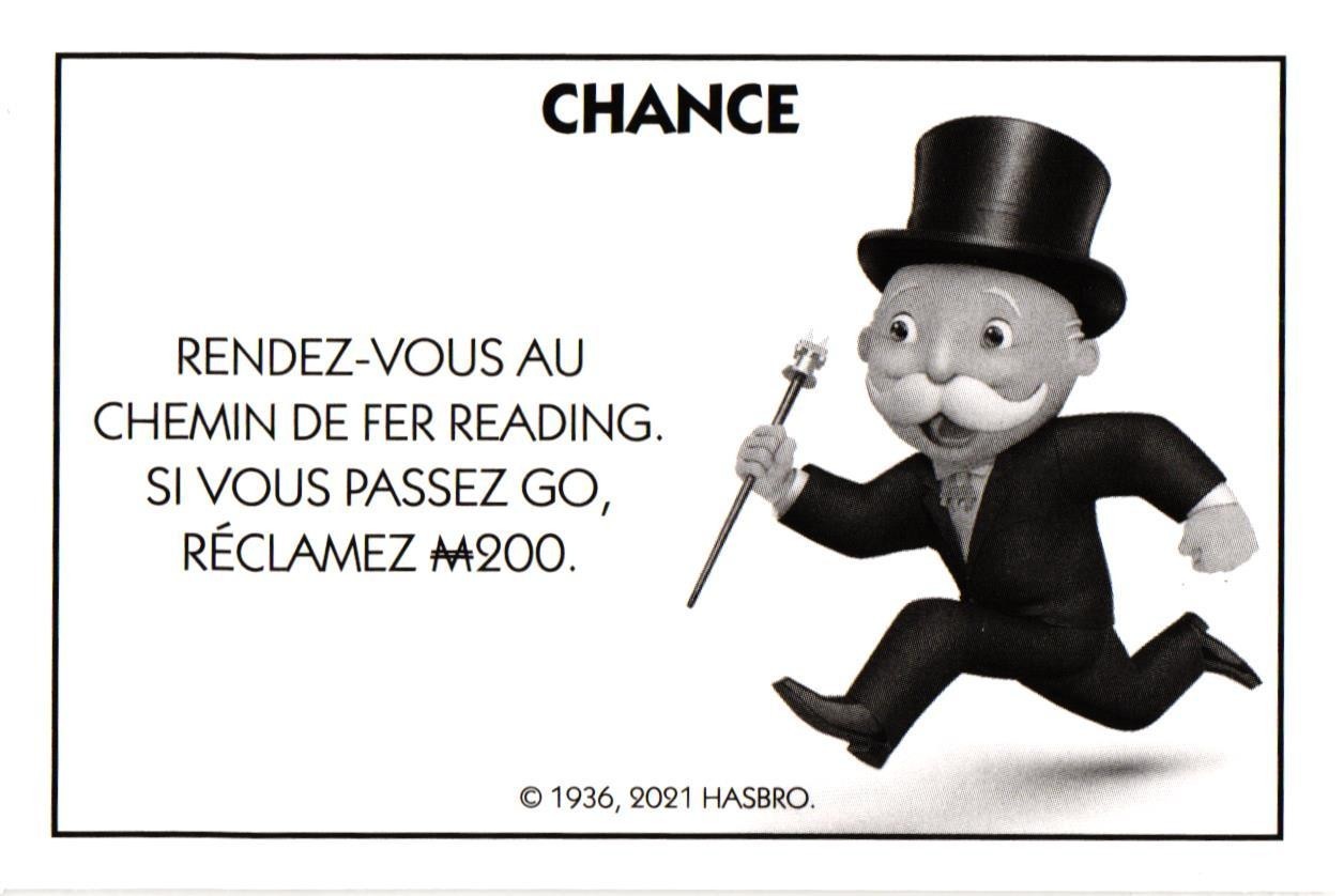 Carte Monopoly Chance