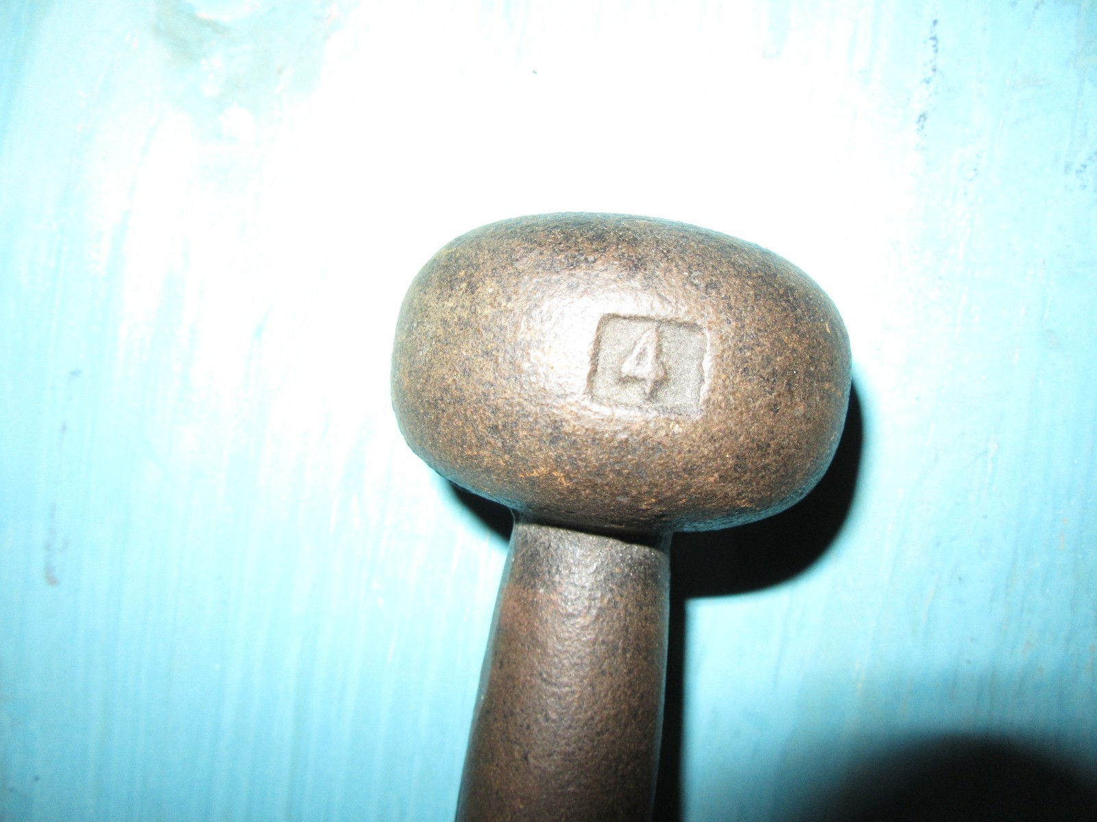 Vintage YORK 4 Pound Bun Dumbbell Single