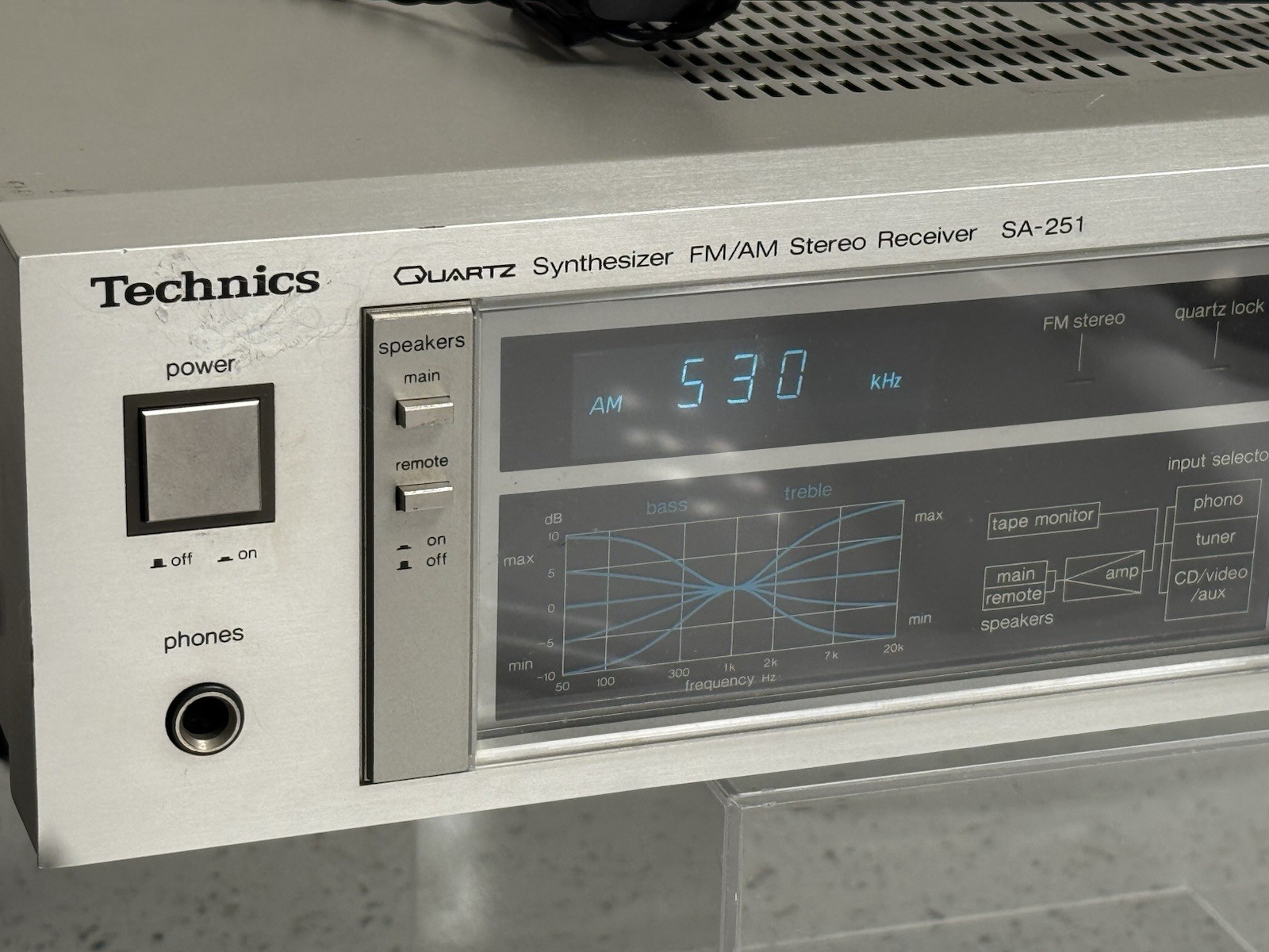Technics SA-251 Quartz Synthesizer FM/AM Stereo Receiver-Working