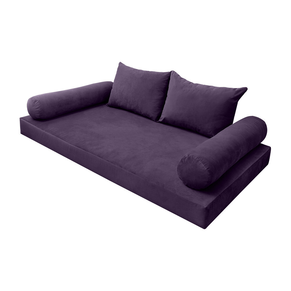 |SLIPCOVER ONLY| S.V4 Velvet Indoor Daybed Mattress Pillow Knife Edge Twin AD339
