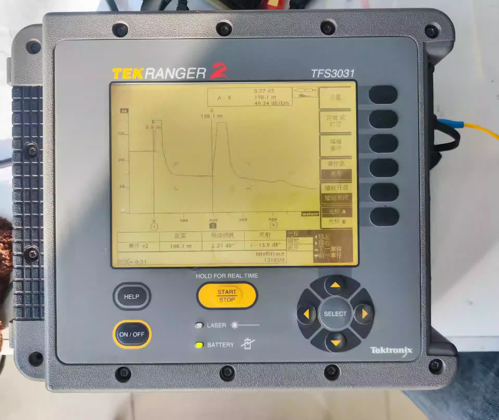 1PCS Tektronix Tekranger TFS3031 Mini Optical Time Domain Reflectometer