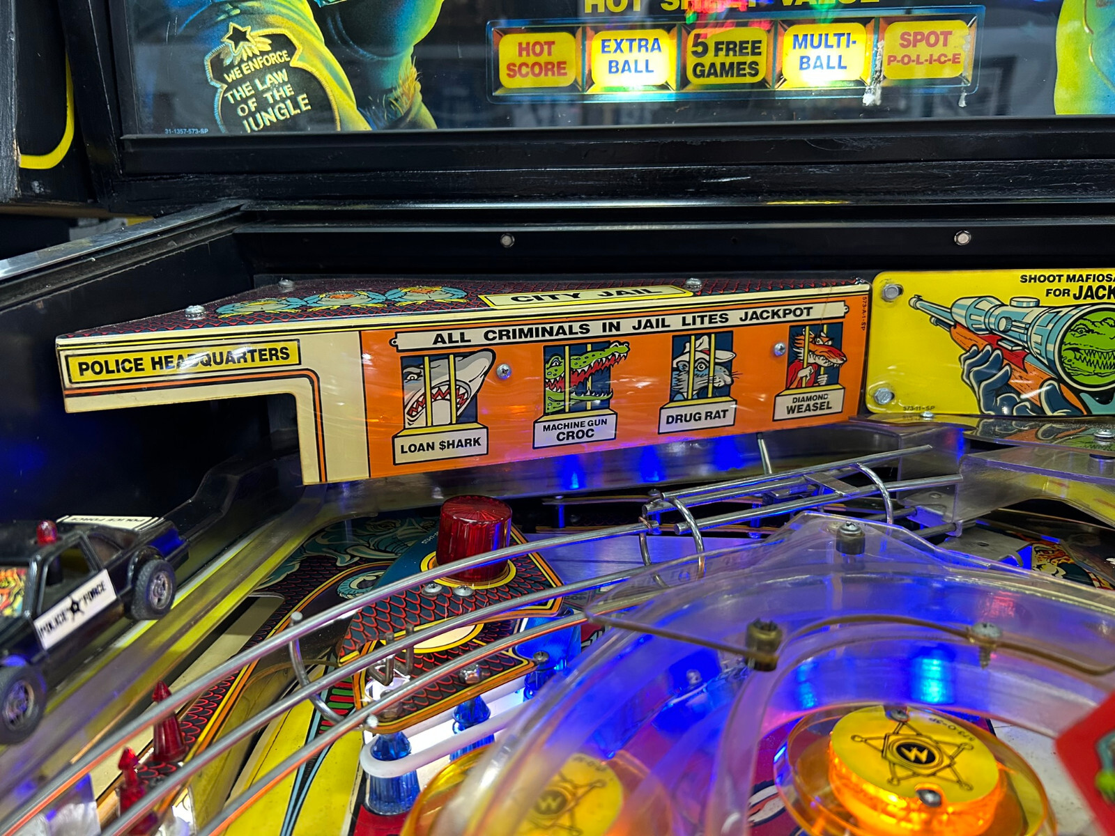 Police Force Pinball Machine by Williams 1989 - Professionally Refurbished
