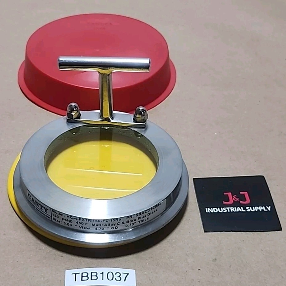*NEW* Canty HC-4-FXTRI150-FL-15Ra SBACC1C0AU Sight Glass 3" 4.7"OD + Warranty!