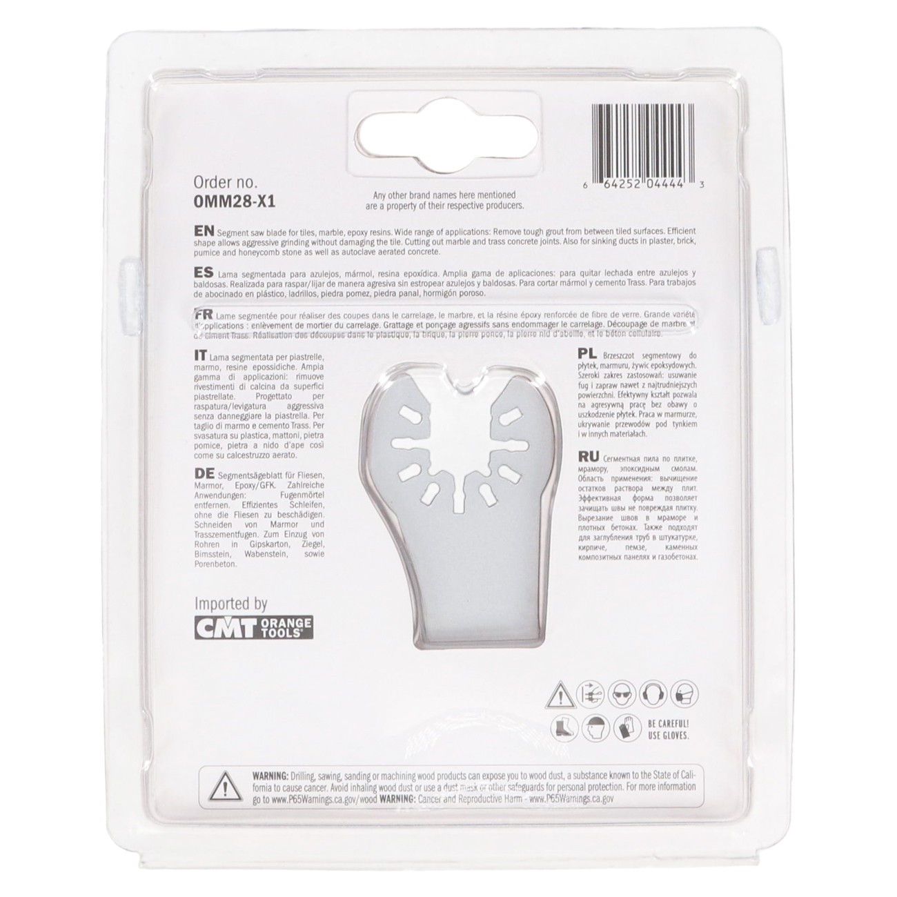 CMT OMM28-X1 Diamond-Coated Segment Saw Blade for Oscillating Multi-tools