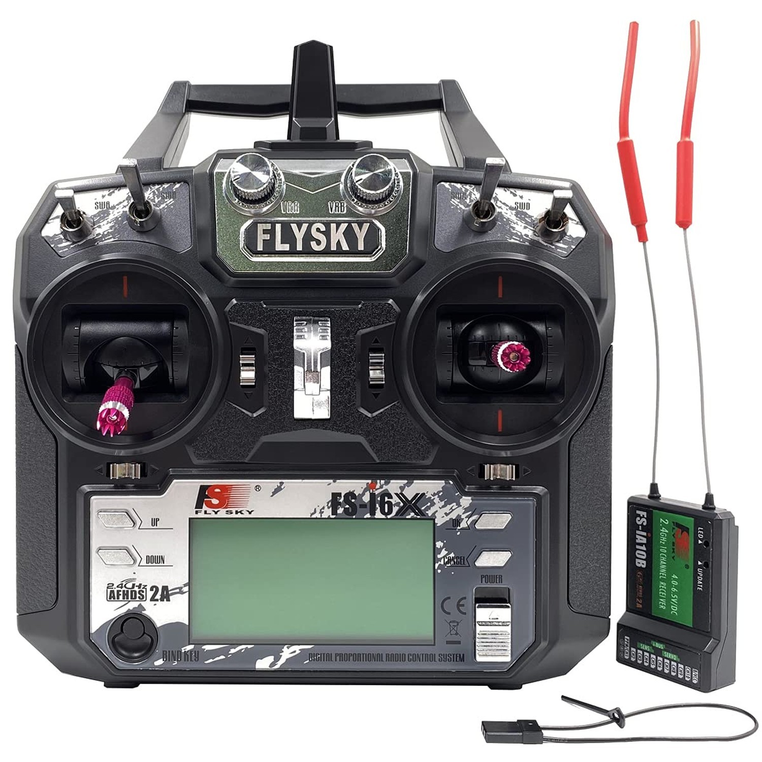 FLYSKY FS-i6X 10CH 2.4GHz RC Transmitter Controller w/FS-iA10B Receiver Upgra...