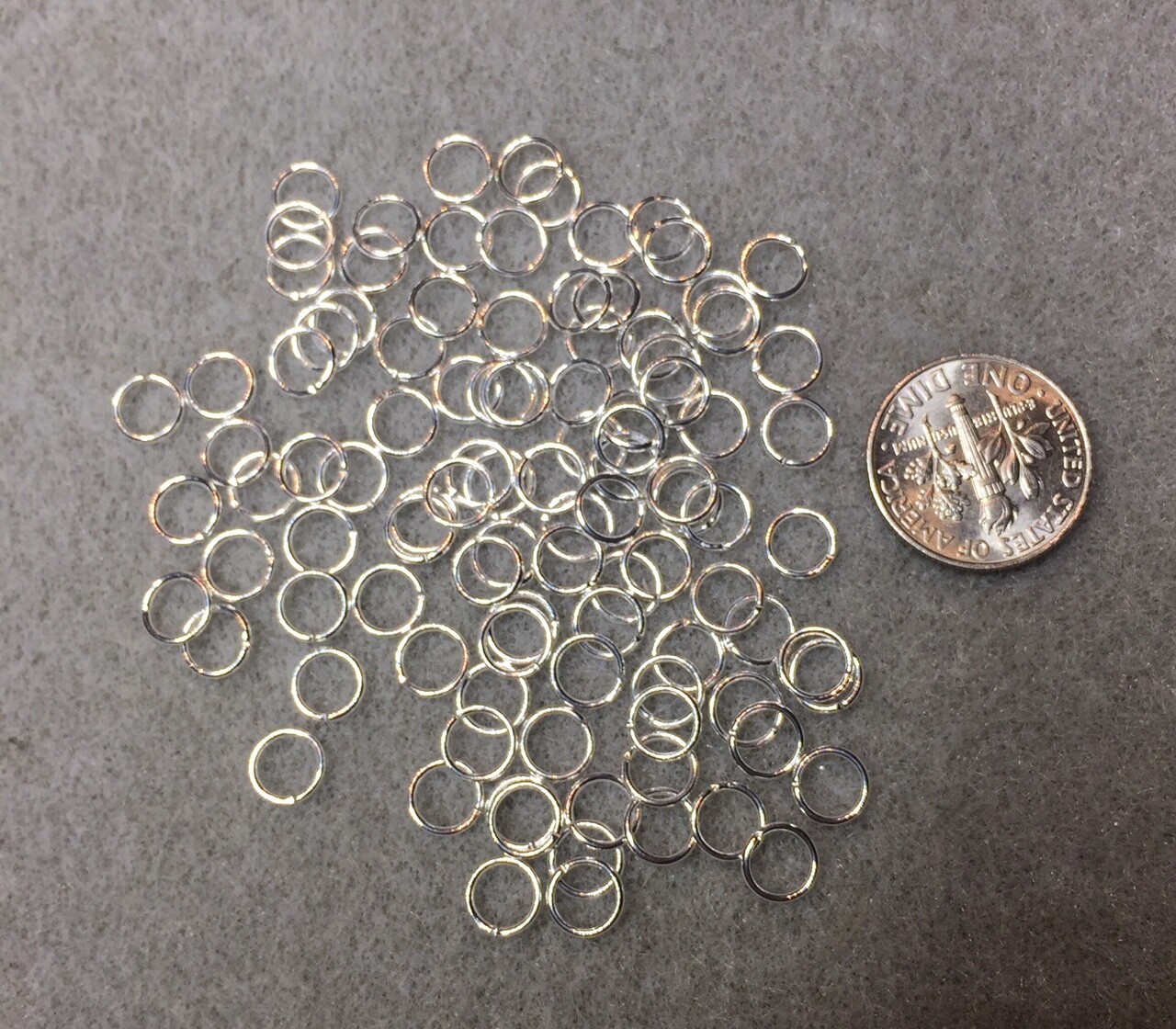 100 Silver Plated Open Jump Rings 6mm