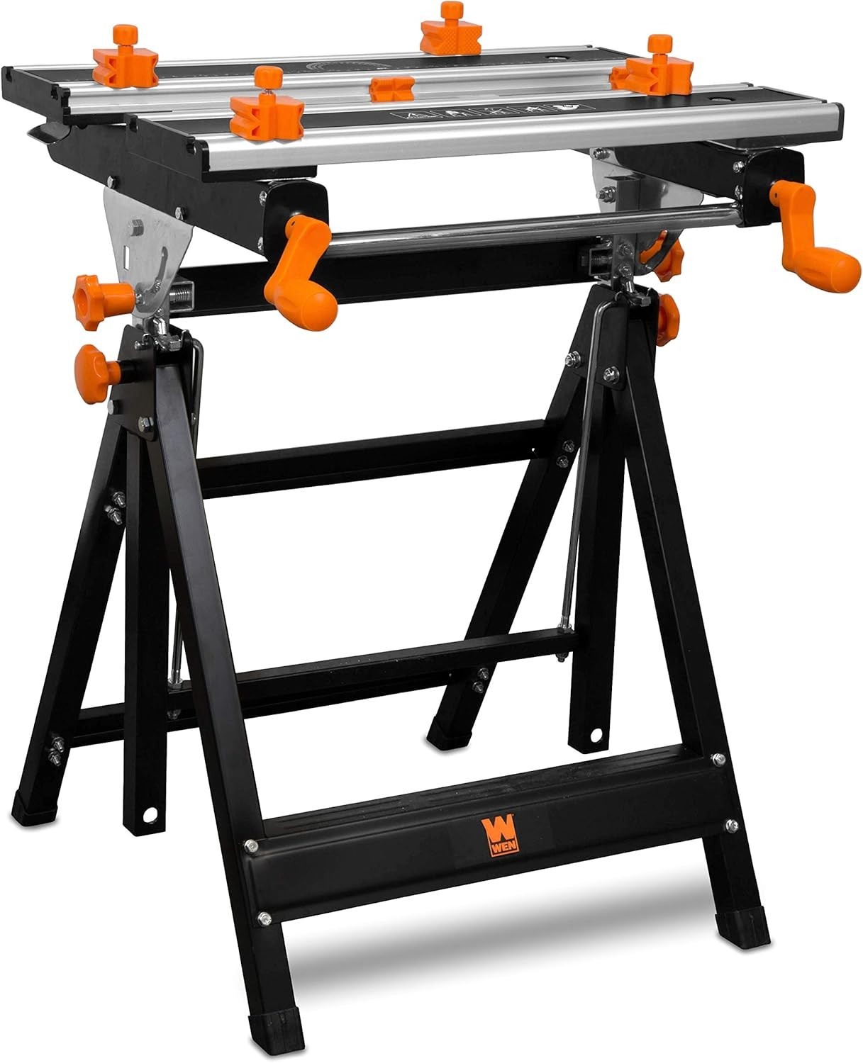 Portable Work Bench Steel Clamping Vises Adjustable Height 29-41" Collapsible