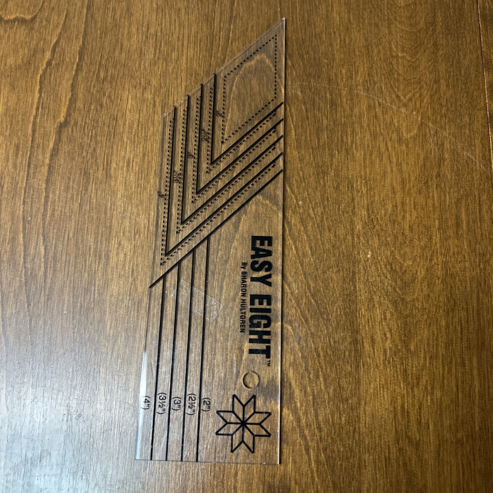 Vintage EZ Quilting Ruler Tool by Sharon Hultgren Easy-Eight Fabric Tool Ruler