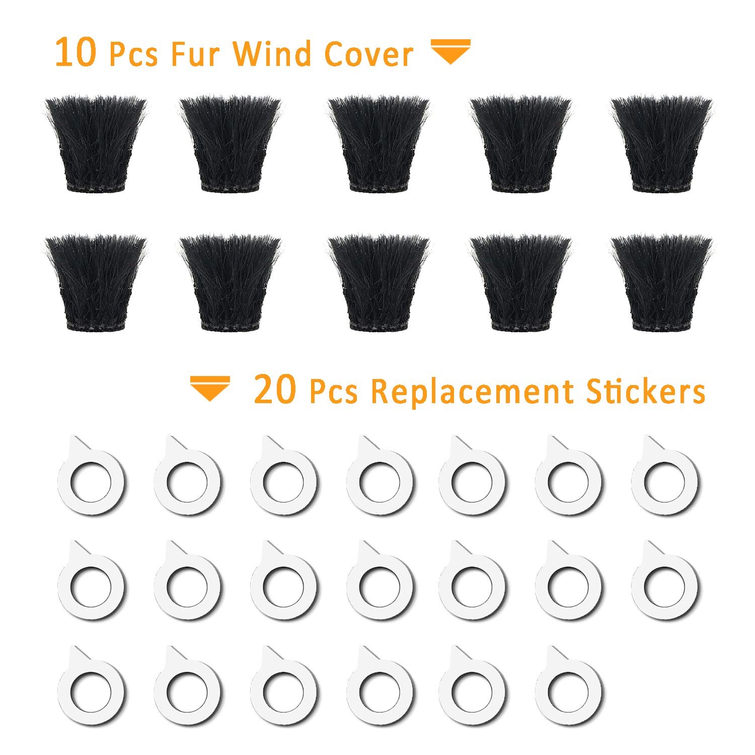 SUNMON 10 Pack Camera Mic Windscreen DJI Sony RX100