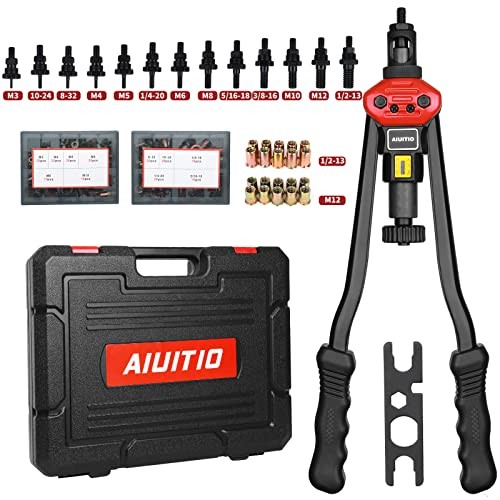 16" Rivet Nut Tool, Rivnut Tool Kit with 13 Metric and 16 inch rivet nut tool