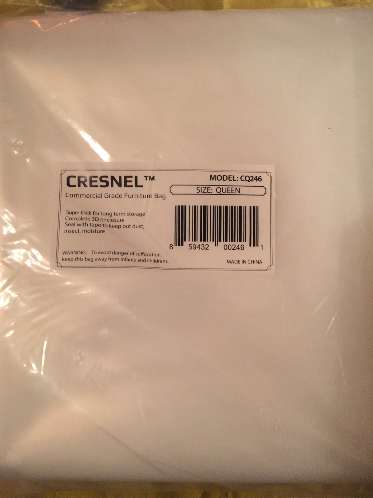 CRESNEL Mattress Bag for Moving & Long-Term Storage - Queen Size CQ246