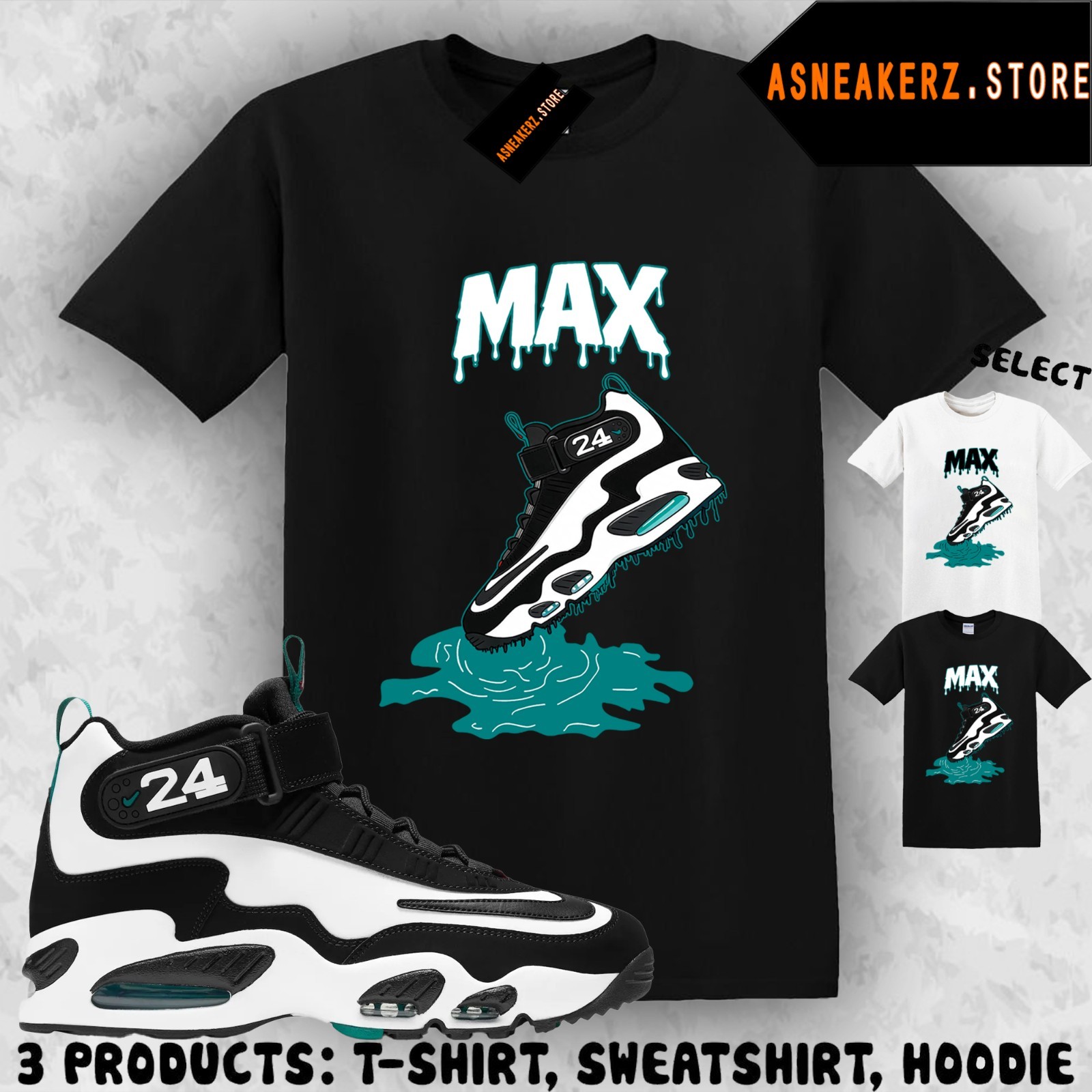 Tee Shirt Matching Air Griffey Max 1 Freshwater 2026 Match Sneaker Shoe Dripping