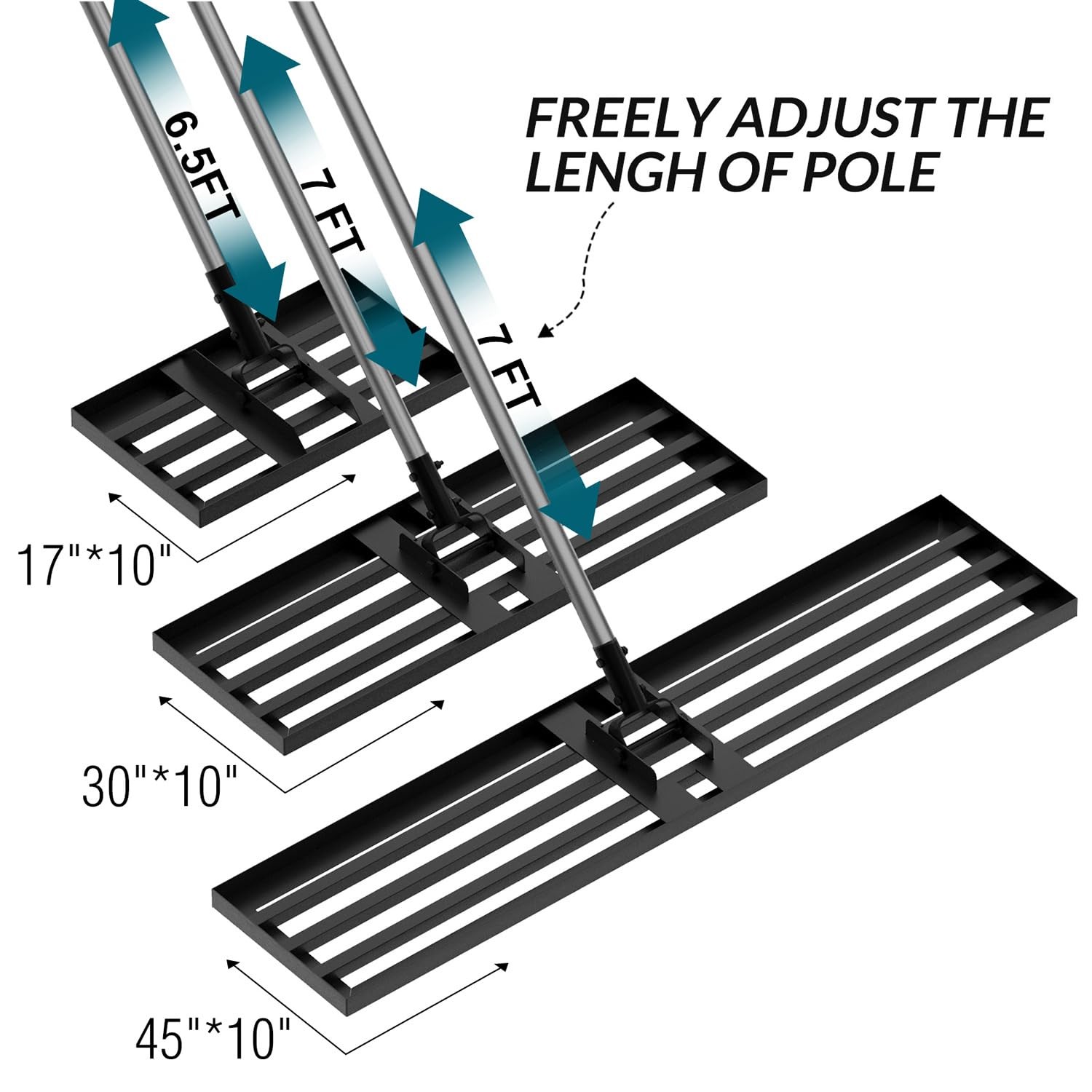 Walensee Lawn Leveling Rake, Levelawn Tool, Heavy Duty Effort Saving Lawn Lev...