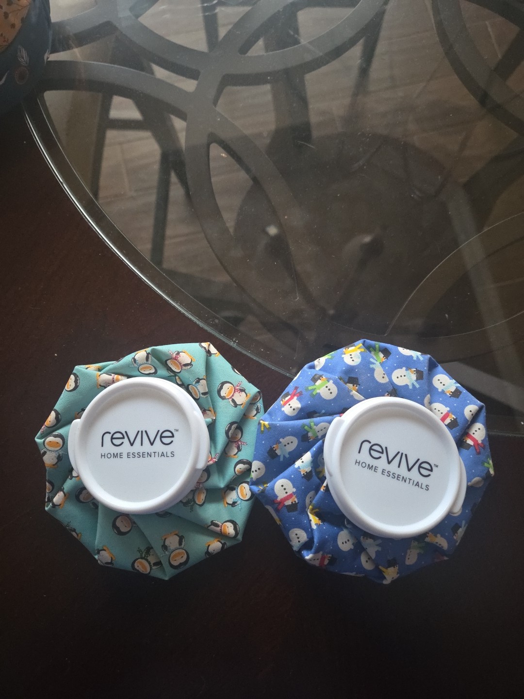 Two Revive Home Essentials Ice Bags For Cold Therapy Holiday Theme