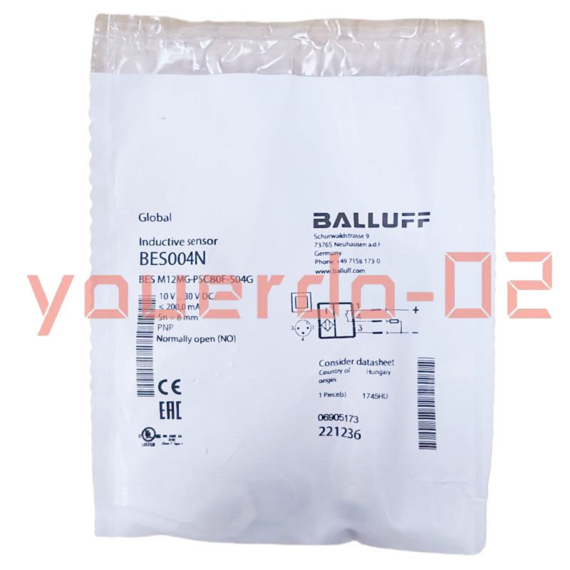 1 PC BALLUFF BES004N(BES M12MG-PSC80F-S04G) Cylindrical version New packaging
