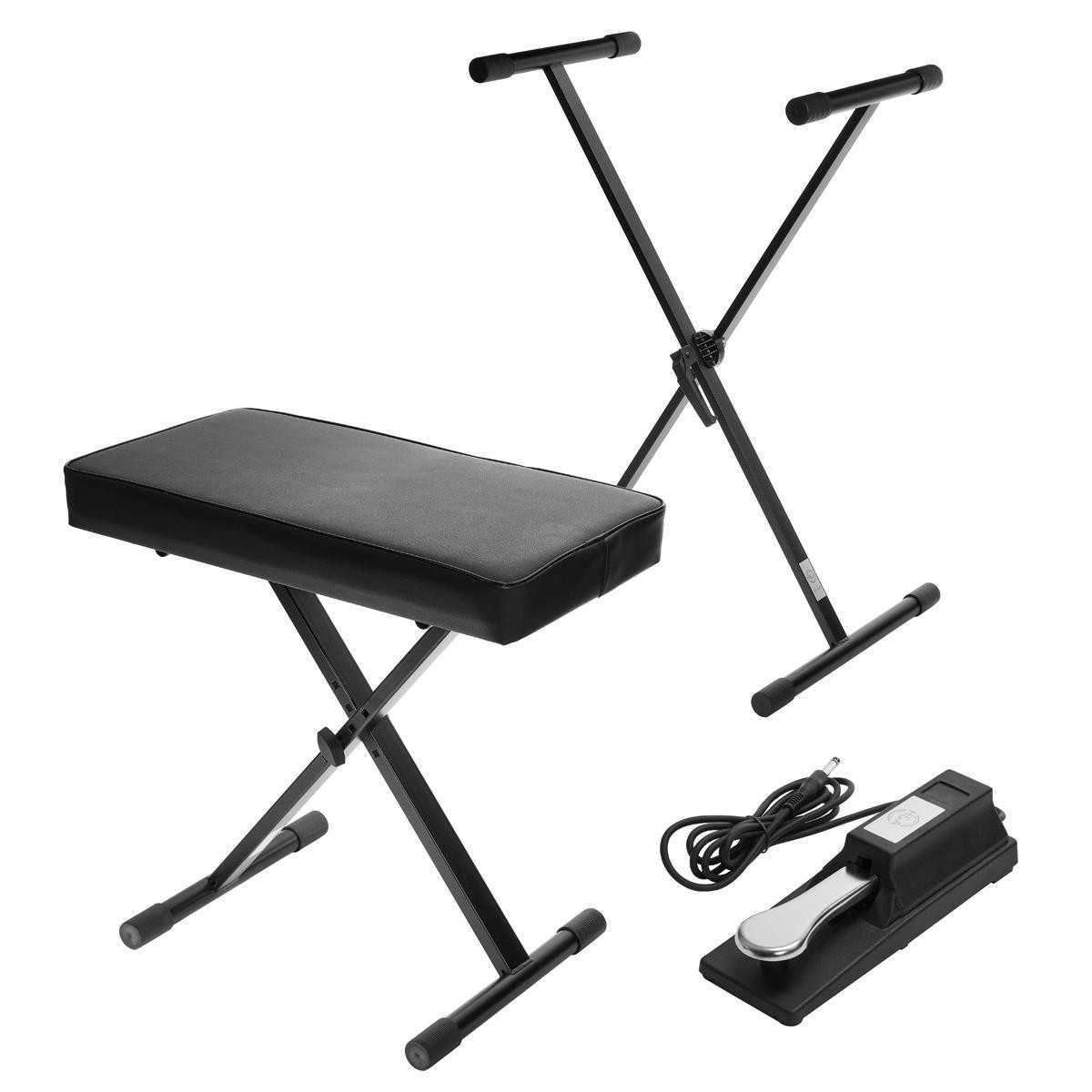 HA Keyboard Stand/Bench Pack with Sustain Pedal - SKU#1741150