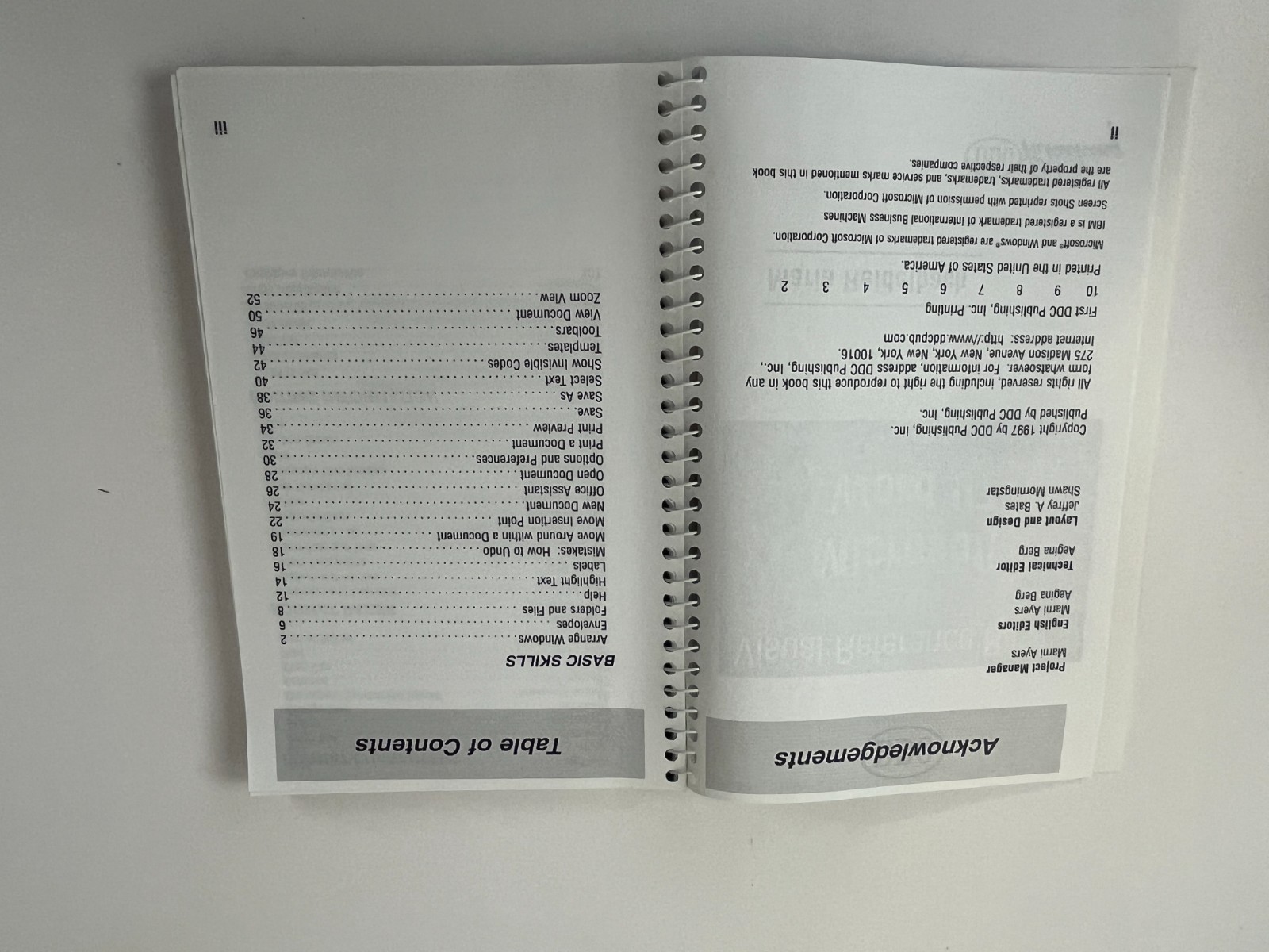 Visual Reference Basics DDC Publishing Microsoft 97 Basics Maria Book Guide