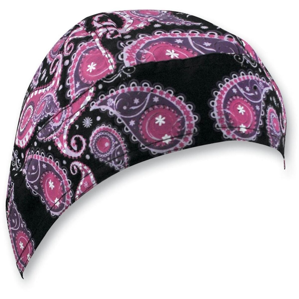 Zan Headgear Purple Paisley Flydanna Head Wrap - Z691  ( One Size )