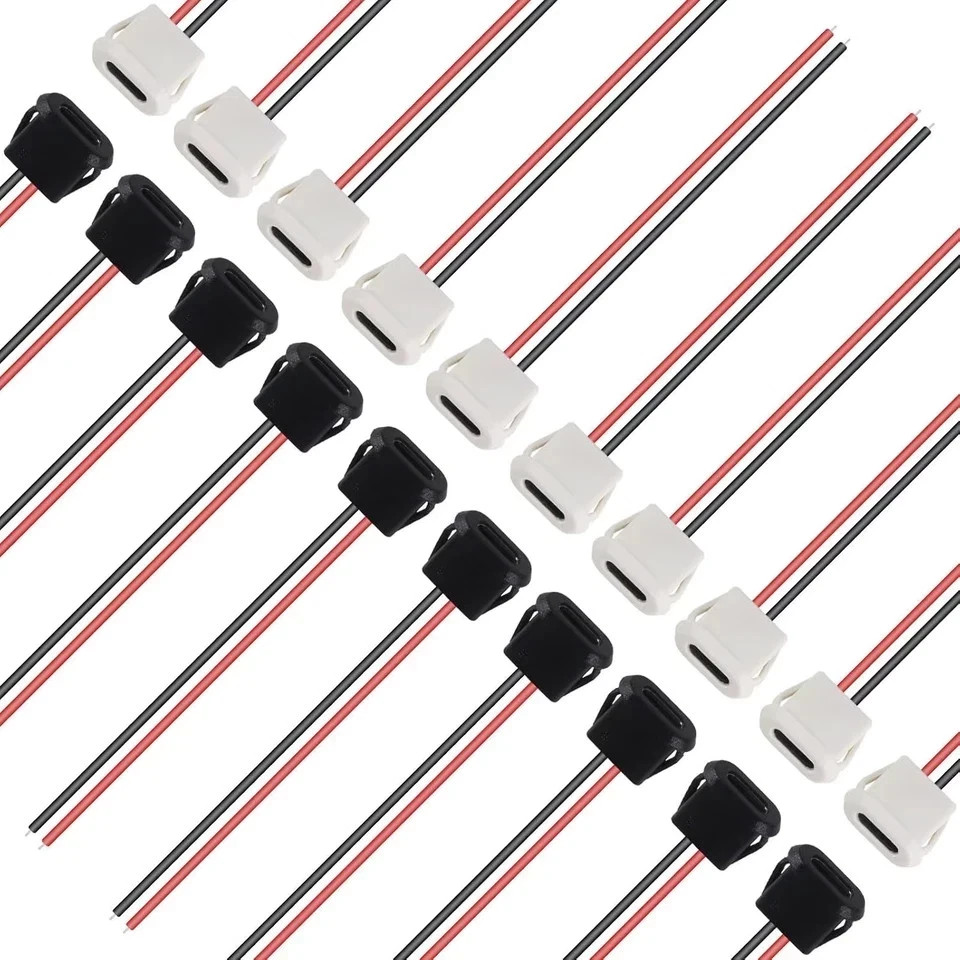 5/10Pcs Type-C Female Chassis Connector USB C Female Chassis Direct Crimp Jack F