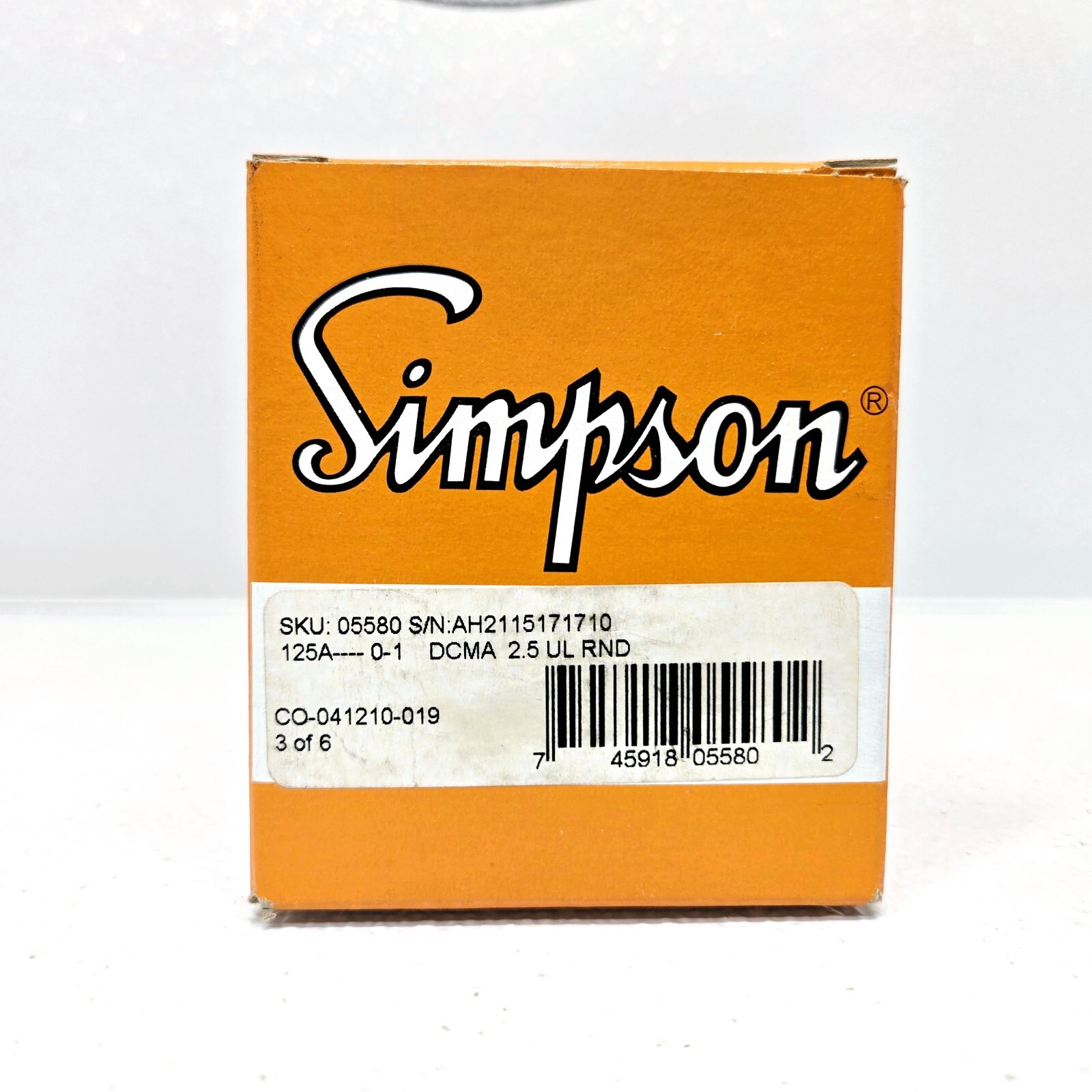Simpson 05580 Analog Panel Meter