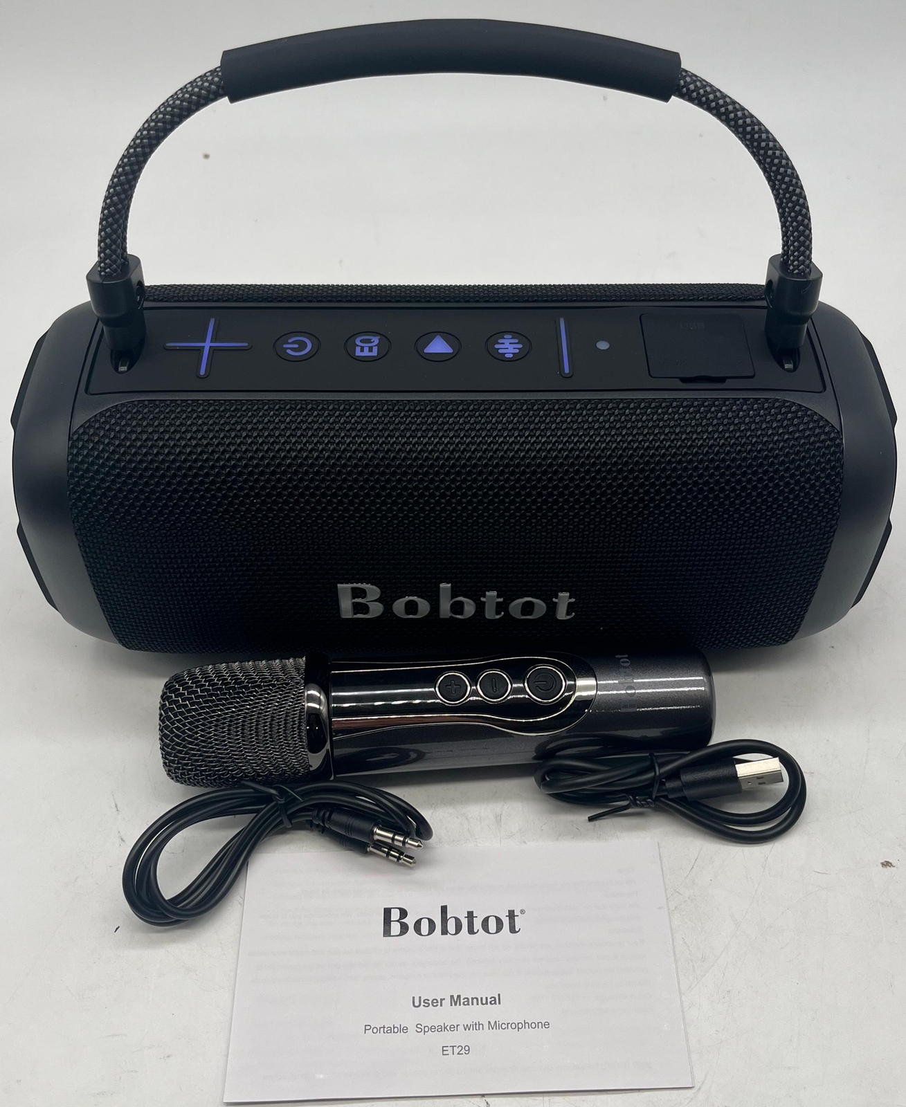 Bobtot Bluetooth Karaoke Speaker ET29-BT with Mic Black IPX6 40W