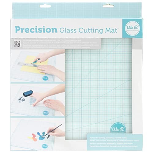 Glass Cutting Mat, Sturdy Craft Work Surface, Easy Cleanup, Measuring, White