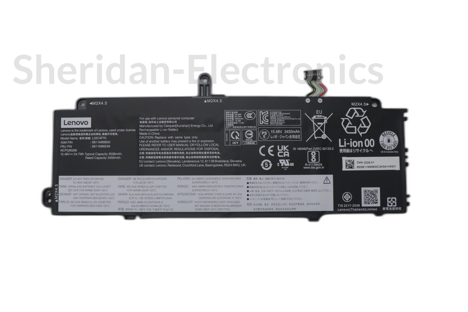 5B11H56369 - BATTERY, 15.48V, 54.7Wh, 4cell -