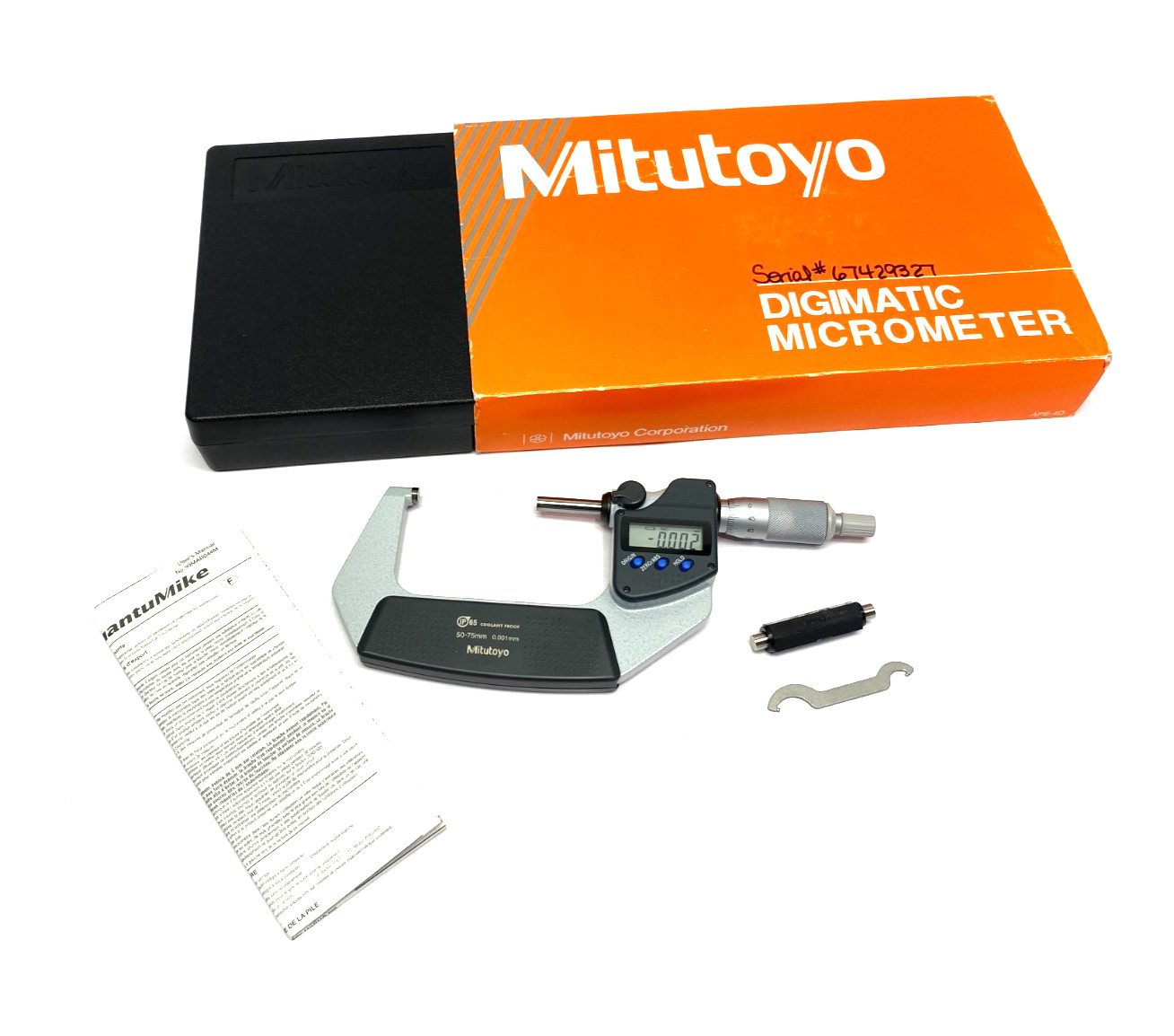 Mitutoyo 293-242-30 QuantuMike Digimatic Micrometer Coolant-Proof MDC-75PX