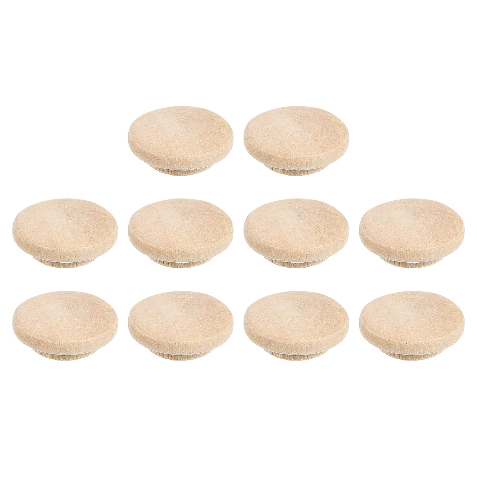 Wood Hole Plugs, 20 Pcs 18x12mm Wood Button Top Plugs Screw Hole Plugs