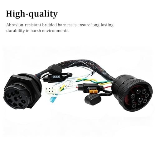 J1939 Y-Splitter Cable Black Flame-Retardant Jacket with Threaded Nut