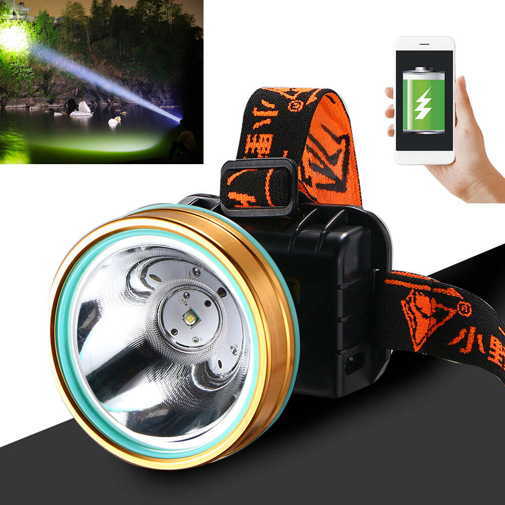 Super Bright Waterproof Head Torch Headlight LED USB Rechargeable Work Headlamp