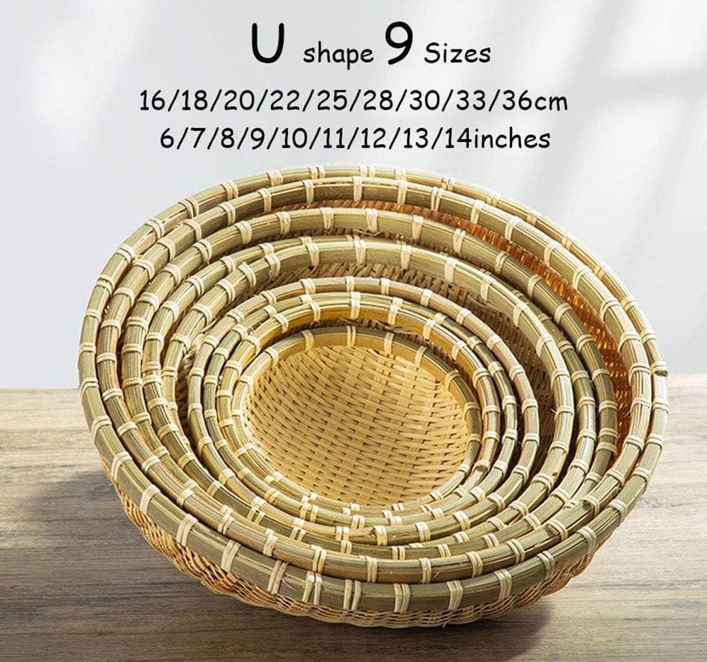 Compact Handcrafted Bamboo Basket - 16cm Palm-Sized for Organizing Essentials
