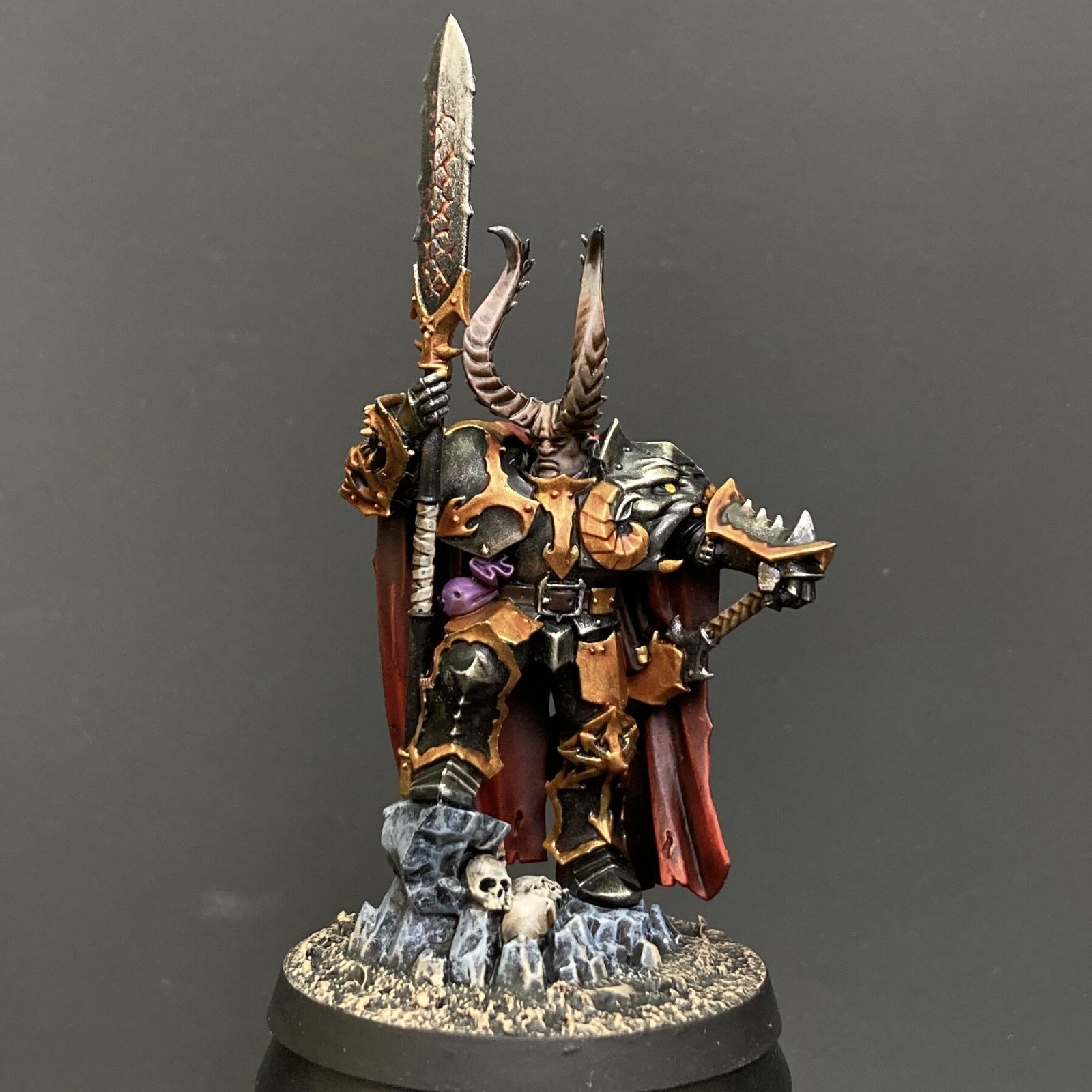 Slaves to Darkness Chaos Lord Warhammer AoS Pro Painted Miniature Commission