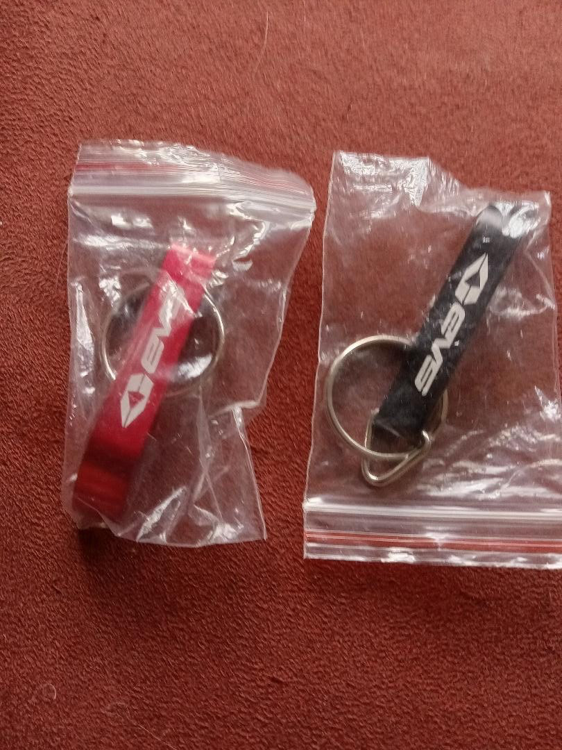 2 EVS Sports Keychain Bottle opener Red & Black New Motocross FMX Moto-X Freestl