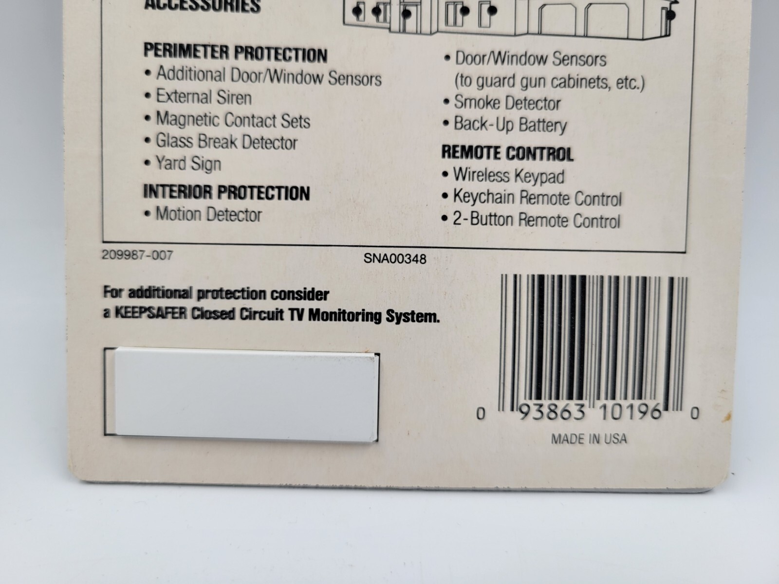 Vtg 90's Keepsafer Magnetic Contact Set (2) Interior Security Detection SSD New!