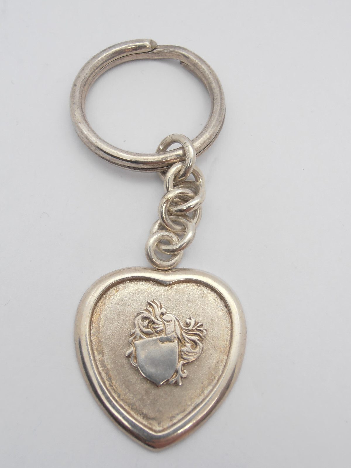 Coat of arms: 925 Silver Heart Keychain - Heraldry - Noble Coat of Arms - Shield