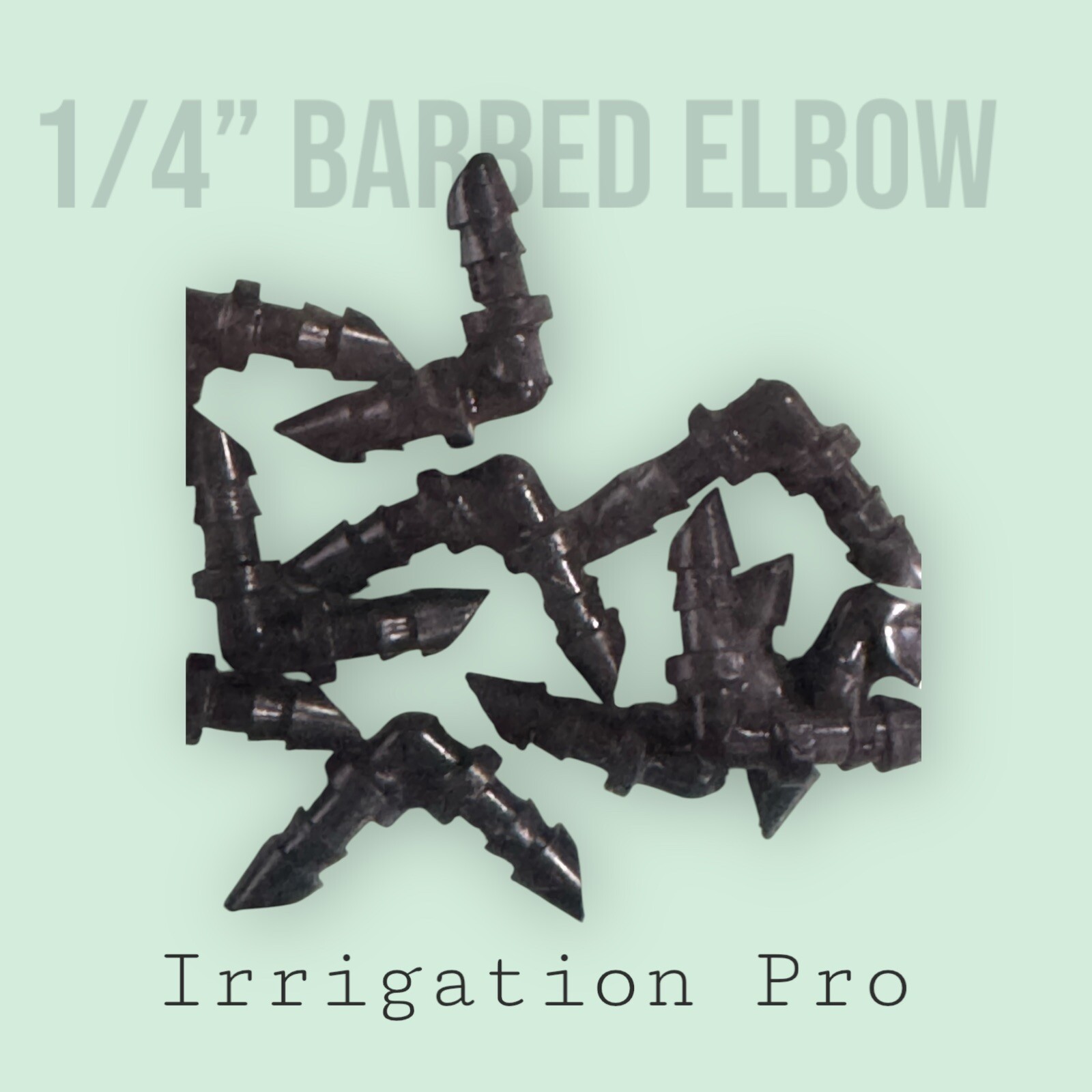 10 Pack 1/4" Barbed Elbow Drip Irrigation Connector Self Piercing Poly Tube 90