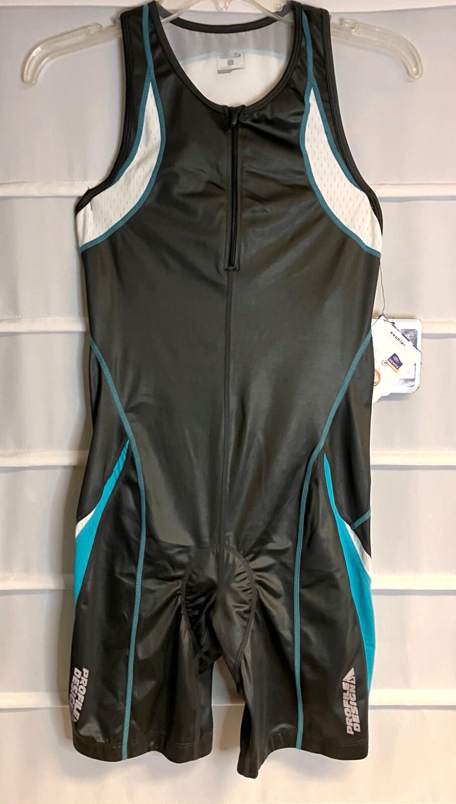 Profile Design Women's Gray Quarter Zip Triathlon Speedsuit Large NWTS!