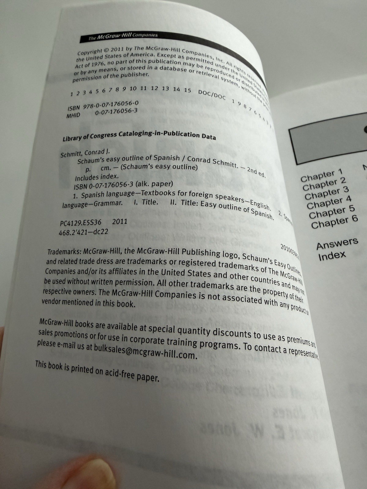 Schaum's Easy Outline Of Spanish, Second Edition—EUC