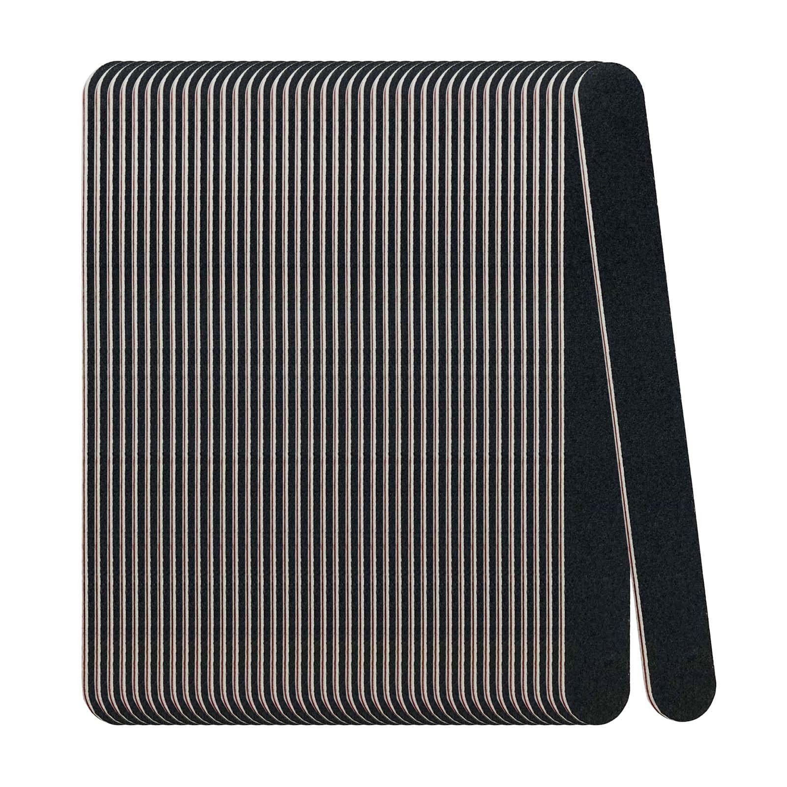 Nail File, 40 Pack Black Files, 100/180 Grit Double Sides